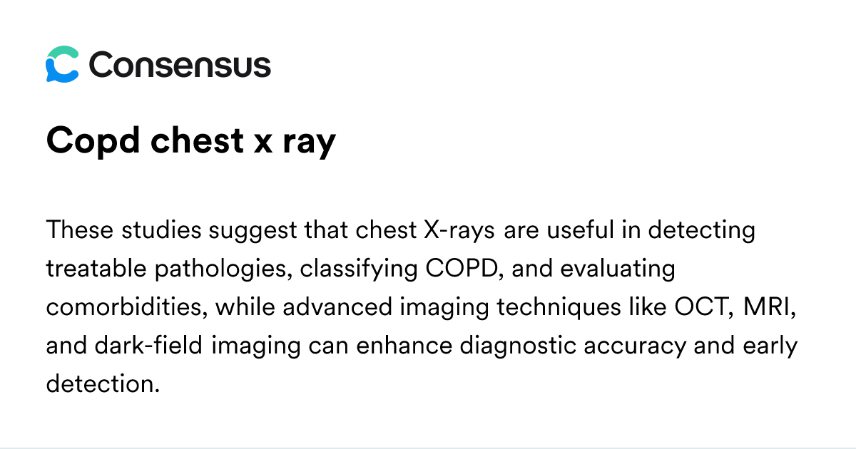 Copd Chest X Ray - Consensus Academic Search Engine