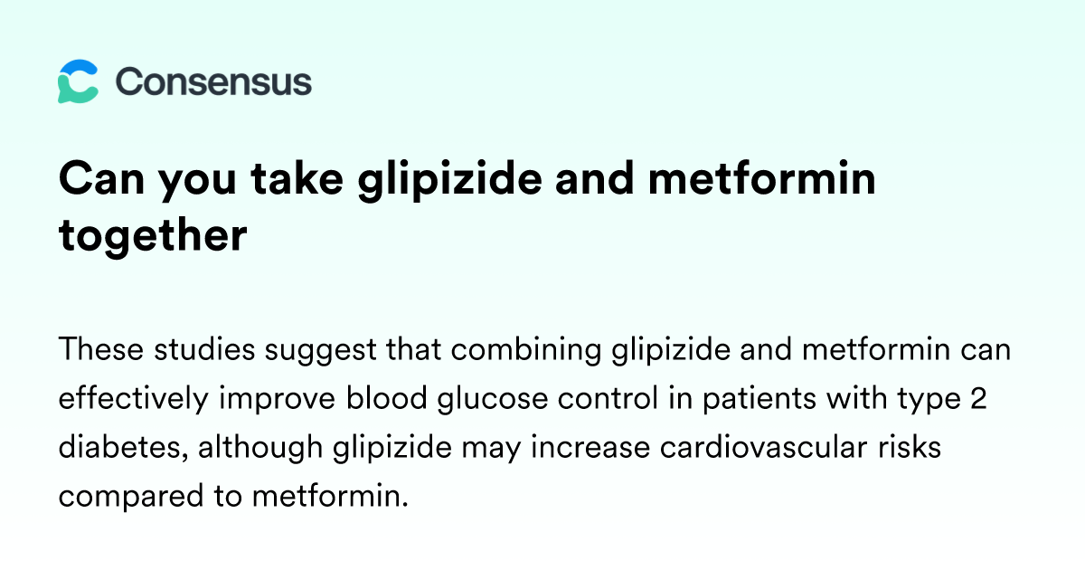 can you take tirzepatide and metformin together Can You Take Glipizide And Metformin Together