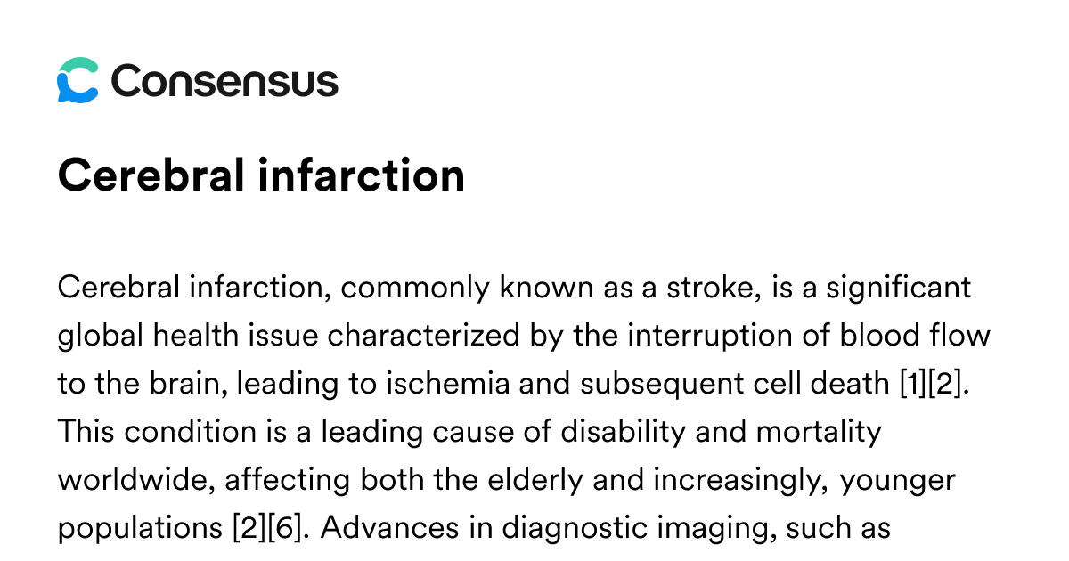 Cerebral Infarction - Consensus Academic Search Engine