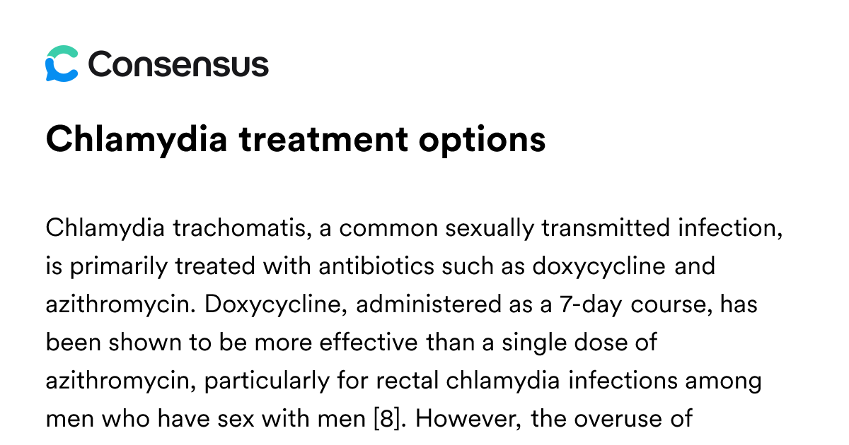 Chlamydia Treatment Options - Consensus Academic Search Engine
