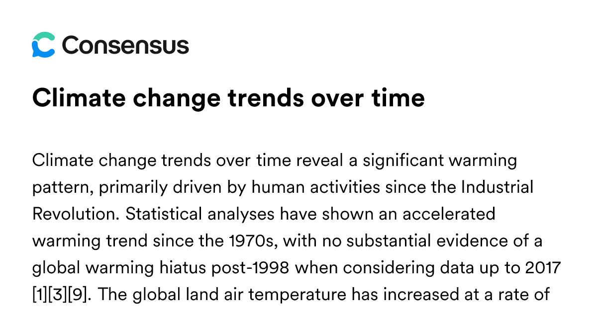 Climate Change Trends Over Time - Consensus Academic Search Engine