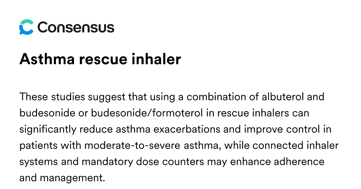 Asthma Rescue Inhaler - Consensus Academic Search Engine