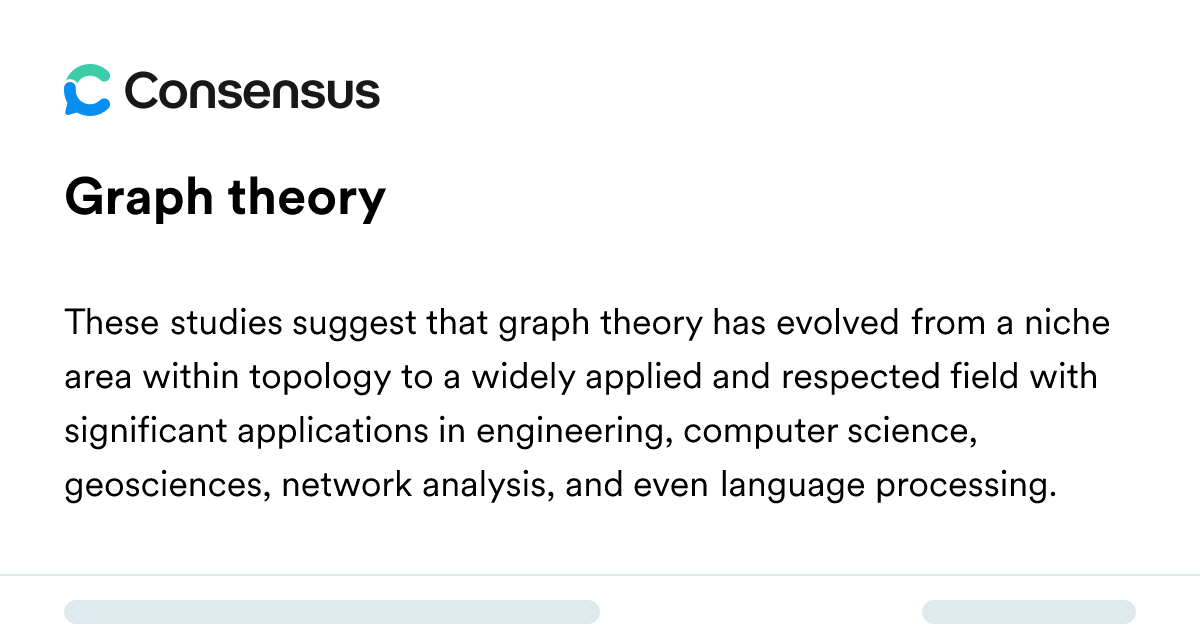Graph Theory - Consensus Academic Search Engine
