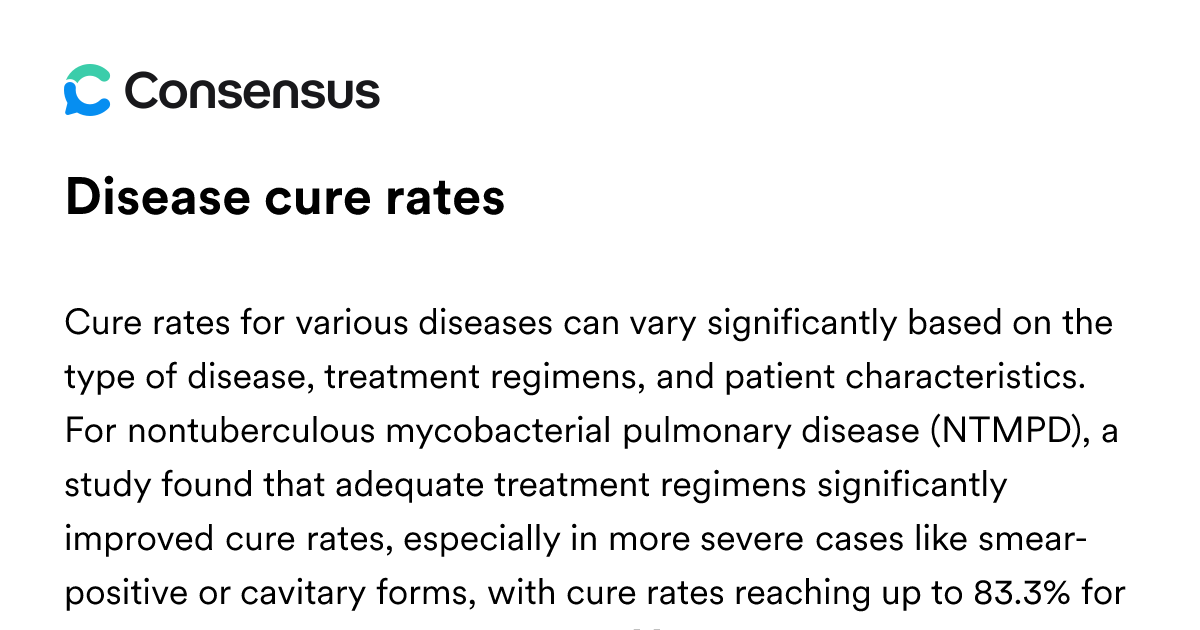 Disease Cure Rates - Consensus Academic Search Engine