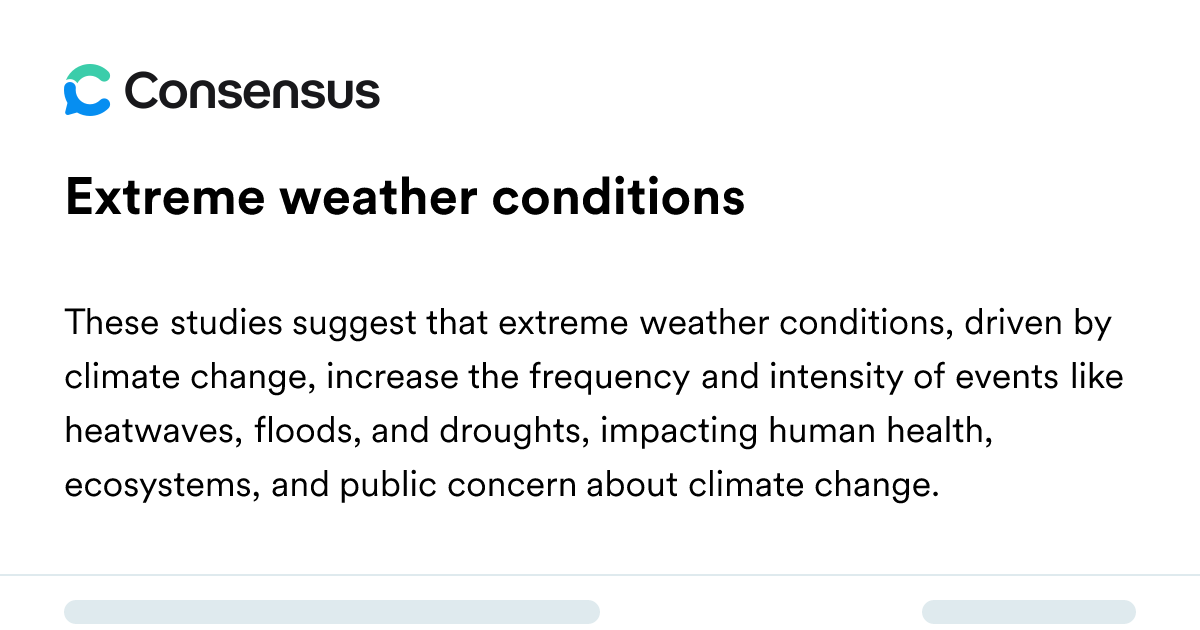 Extreme Weather Conditions - Consensus Academic Search Engine