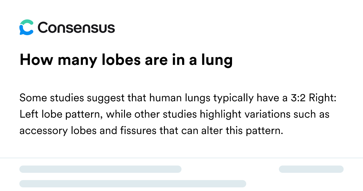 How Many Lobes Are In A Lung - Consensus Academic Search Engine