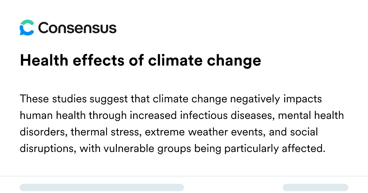 Health Effects Of Climate Change - Consensus Academic Search Engine
