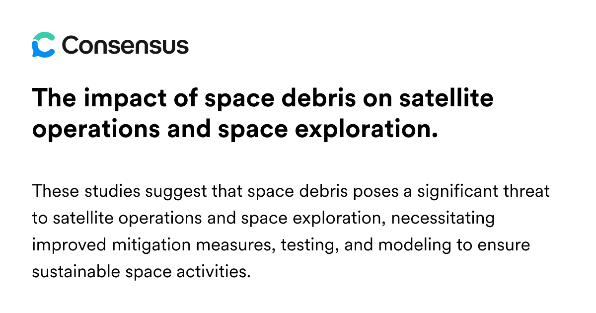 The Impact Of Space Debris On Satellite Operations And Space ...