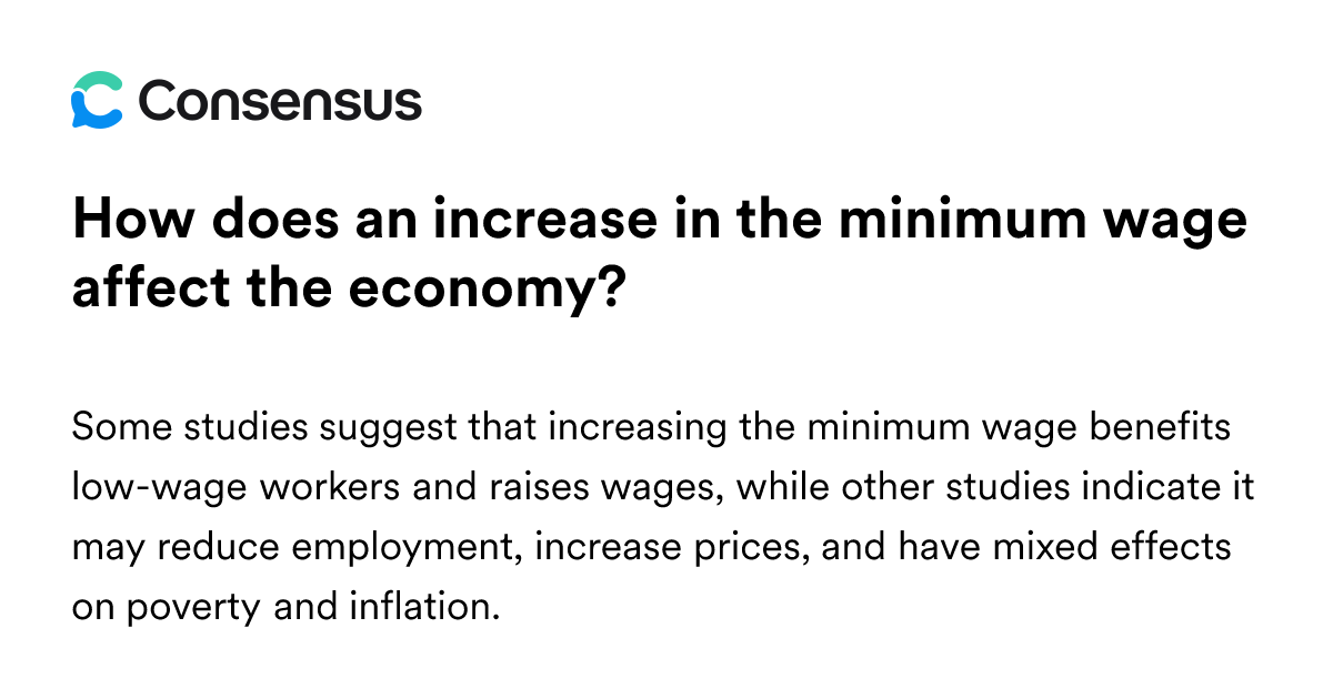 How Does An Increase In The Minimum Wage Affect The Economy ...