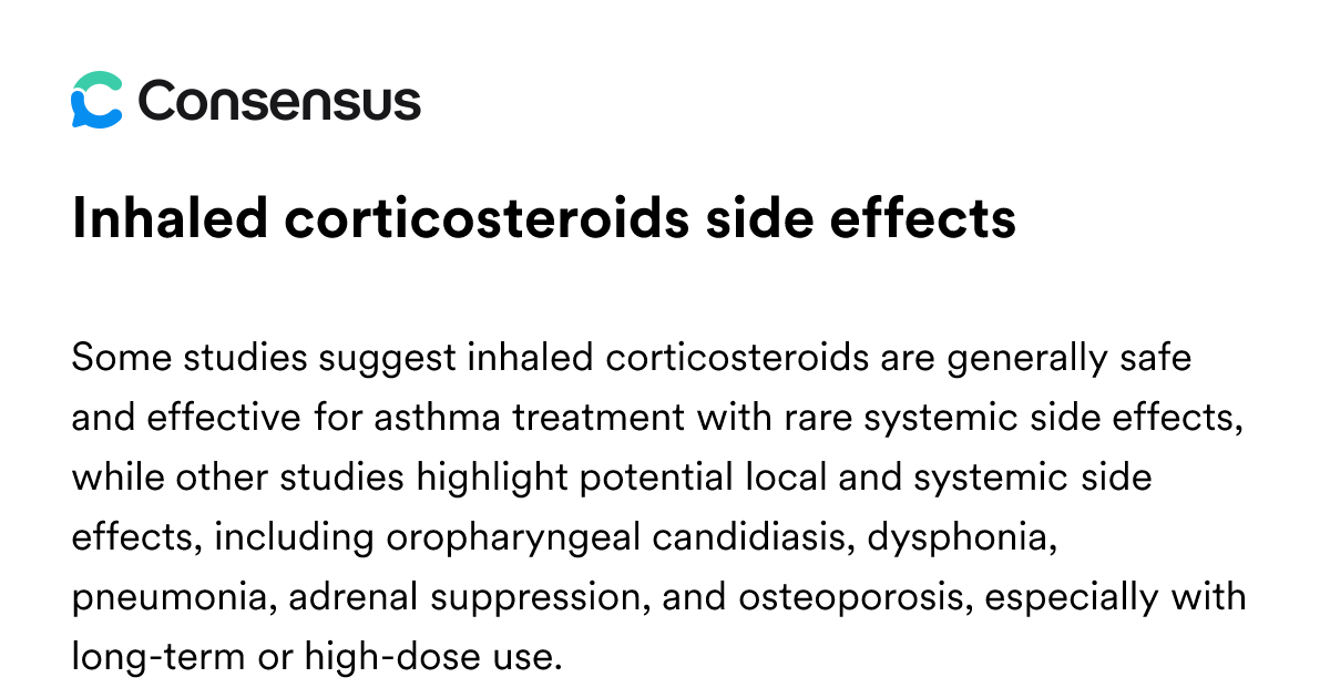 Inhaled Corticosteroids Side Effects - Consensus Academic Search Engine