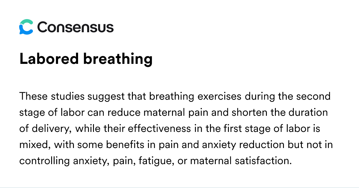 Labored Breathing - Consensus Academic Search Engine