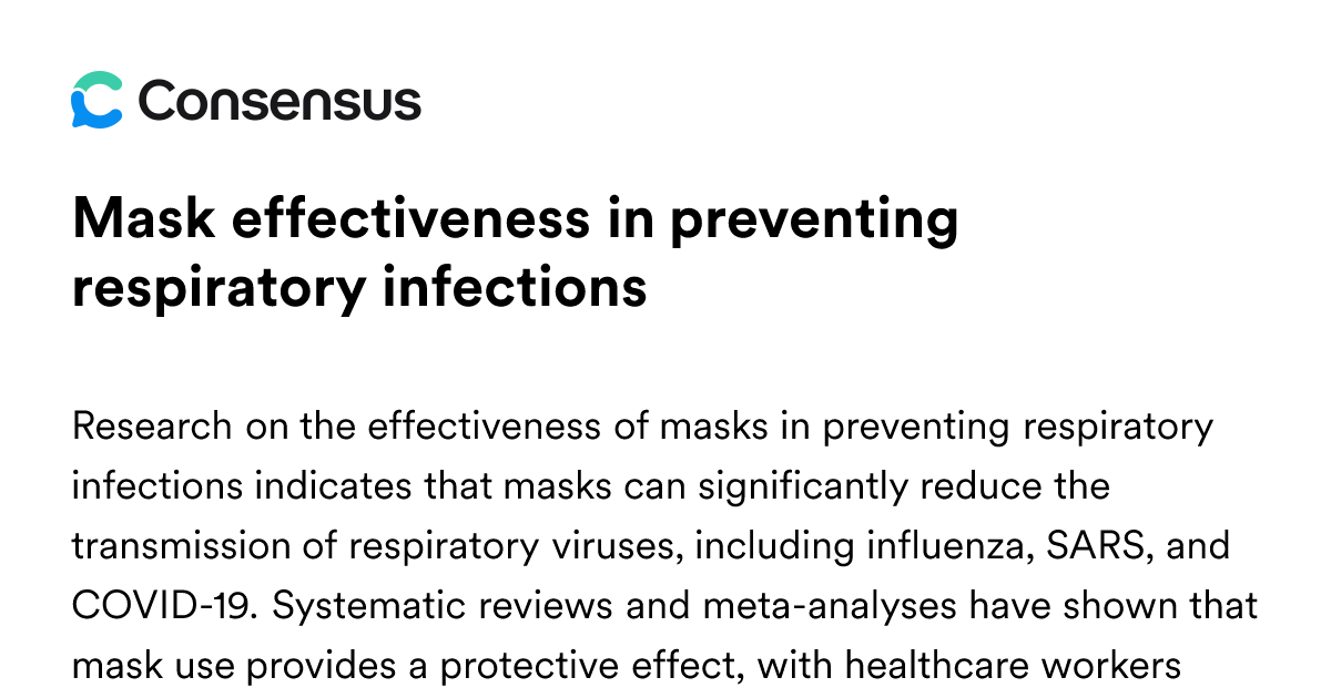 Mask Effectiveness In Preventing Respiratory Infections - Consensus ...