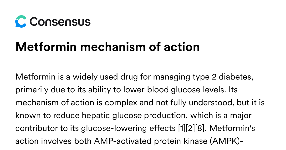 Metformin Mechanism Of Action - Consensus Academic Search Engine