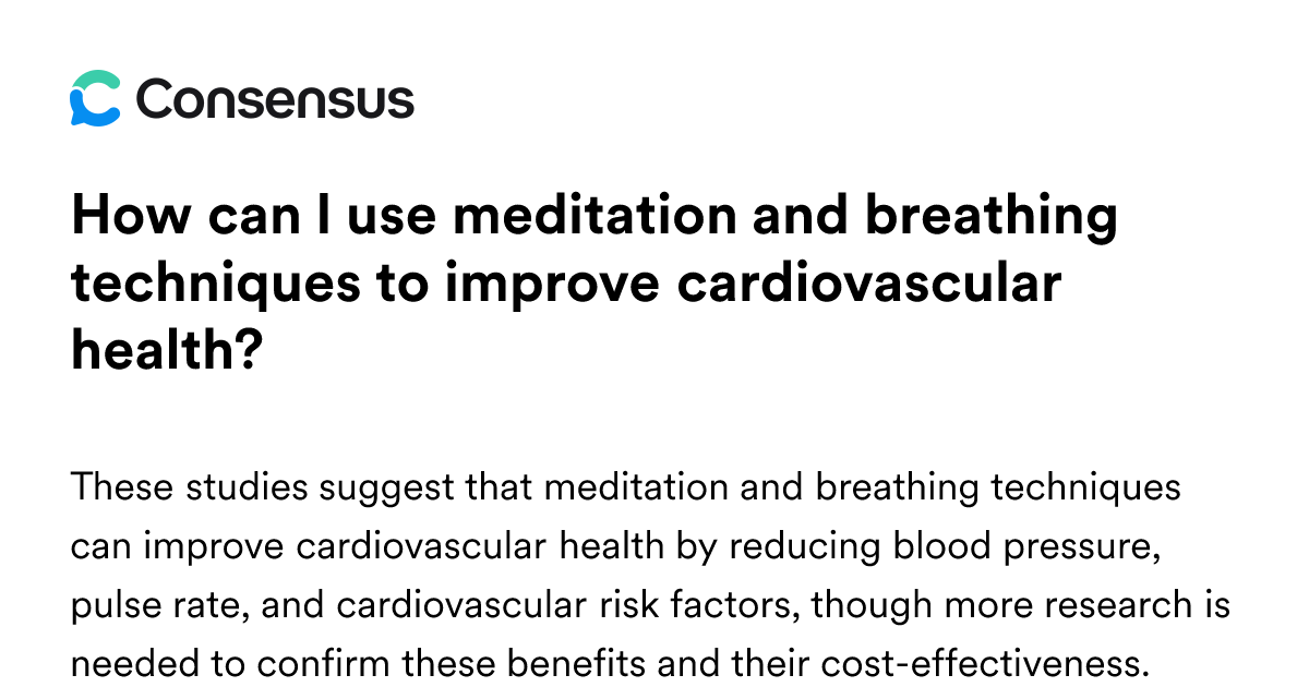 How Can I Use Meditation And Breathing Techniques To Improve ...
