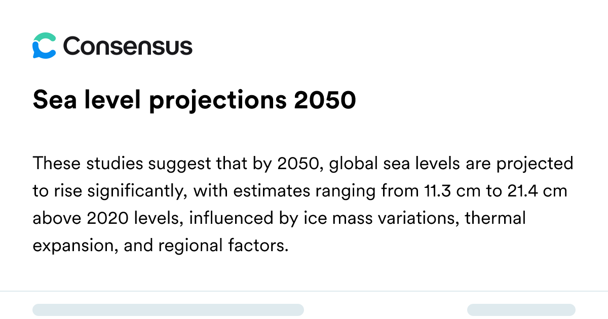 Sea Level Projections 2050 - Consensus Academic Search Engine