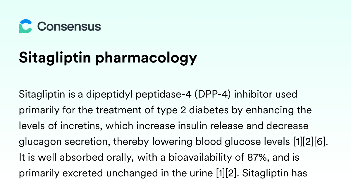 Sitagliptin Pharmacology