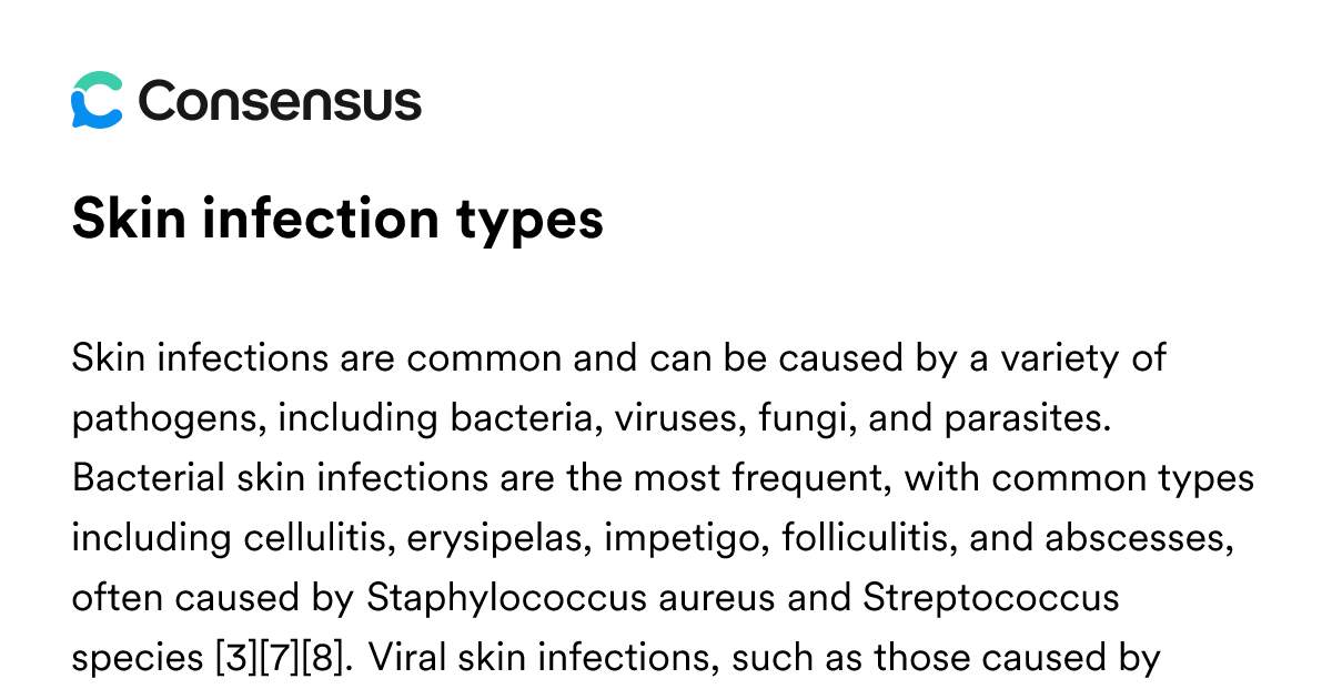Skin Infection Types - Consensus Academic Search Engine