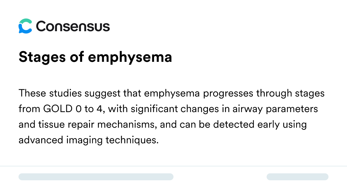 Stages Of Emphysema - Consensus Academic Search Engine