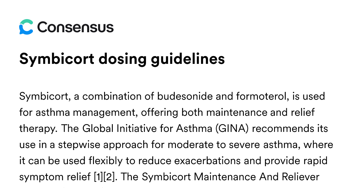 Symbicort Dosing Guidelines - Consensus Academic Search Engine