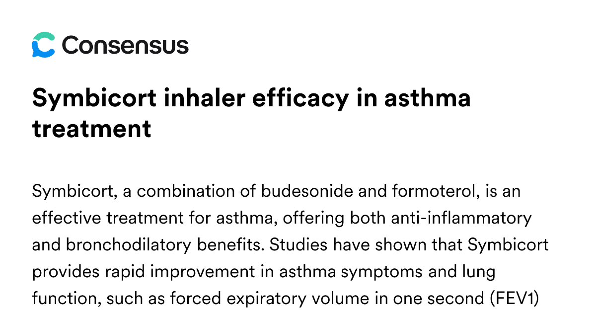 Symbicort Inhaler Efficacy In Asthma Treatment - Consensus Academic ...