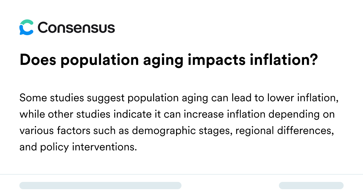 Does Population Aging Impacts Inflation? - Consensus Academic Search Engine
