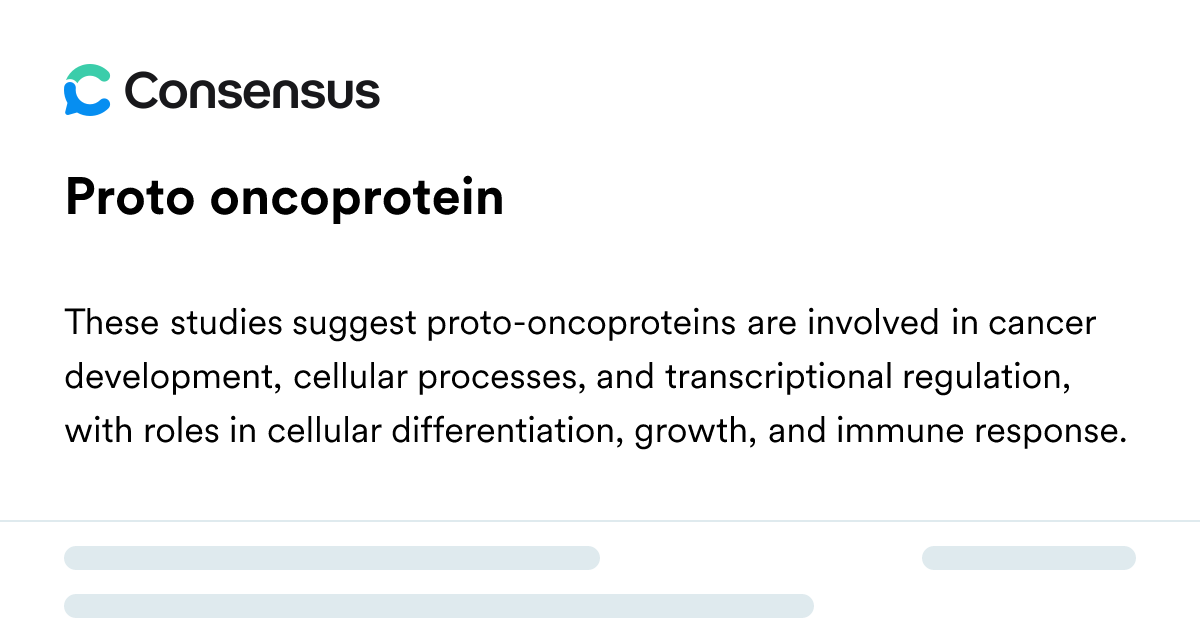 Proto Oncoprotein - Consensus Academic Search Engine