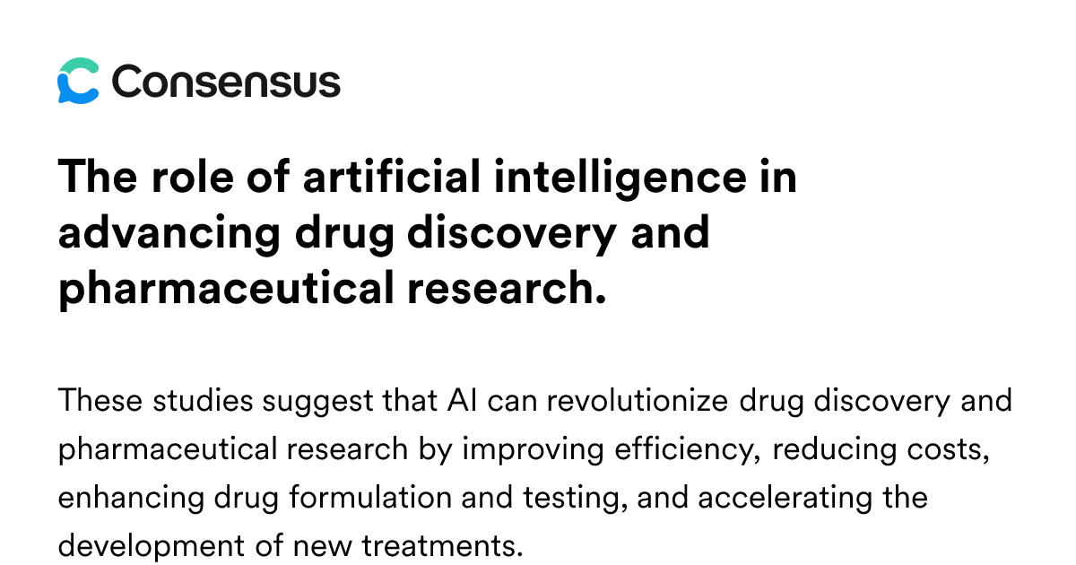 The Role Of Artificial Intelligence In Advancing Drug Discovery And ...