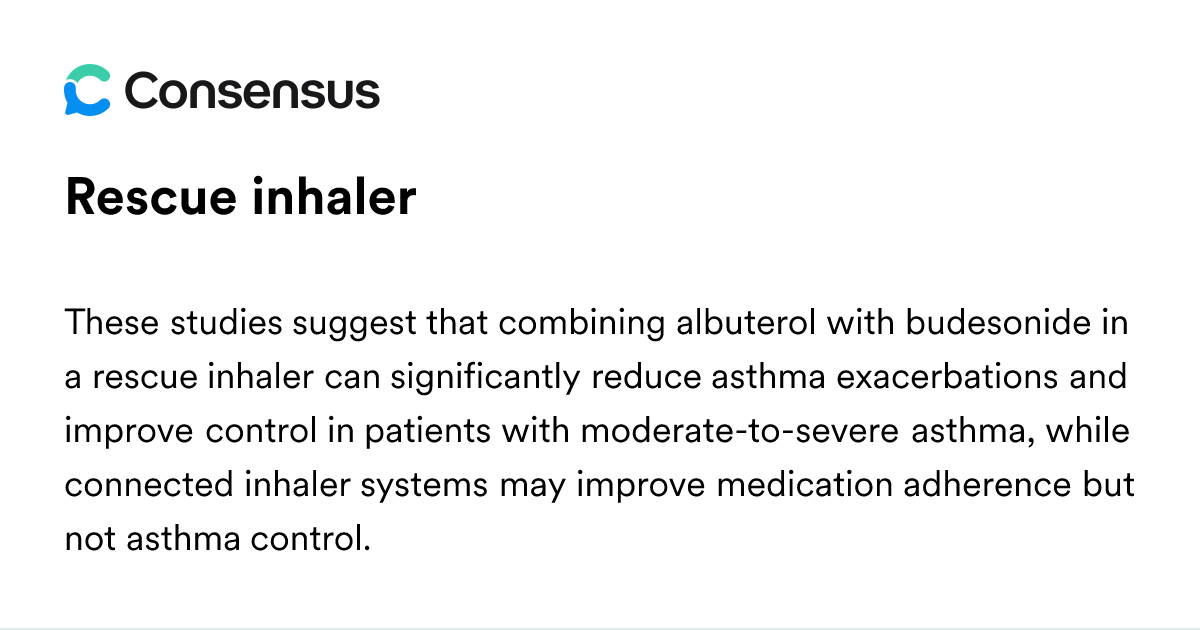 Rescue Inhaler - Consensus Academic Search Engine