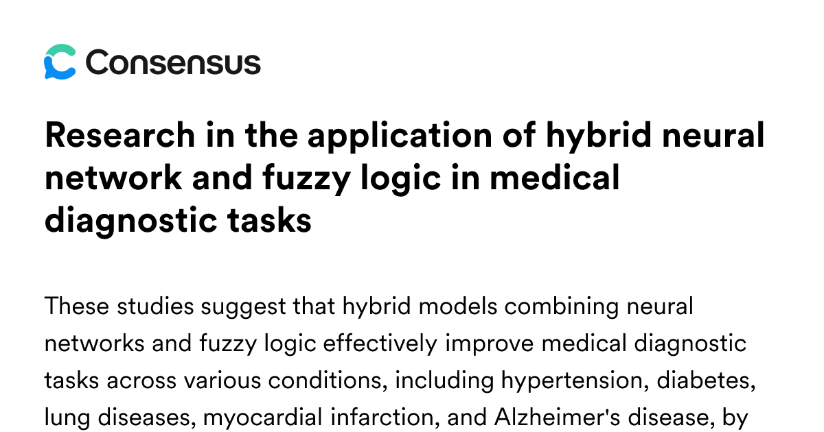 Research In The Application Of Hybrid Neural Network And Fuzzy Logic In ...