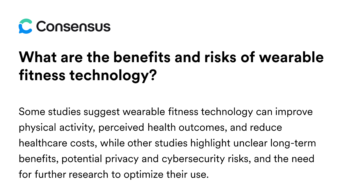 What Are The Benefits And Risks Of Wearable Fitness Technology ...