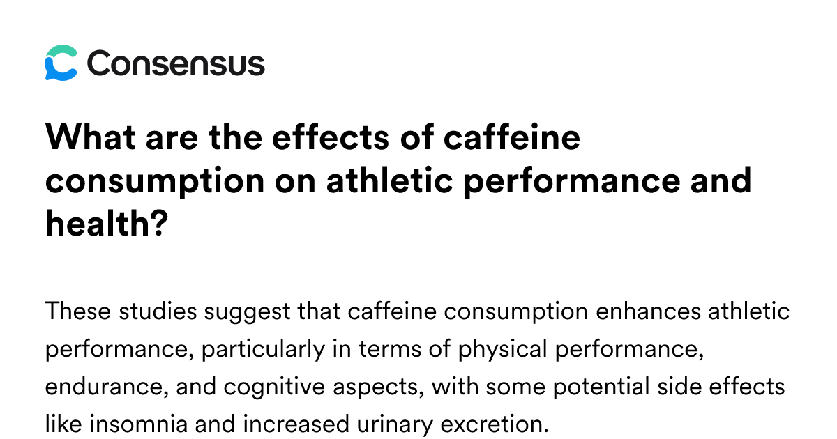 What Are The Effects Of Caffeine Consumption On Athletic Performance ...