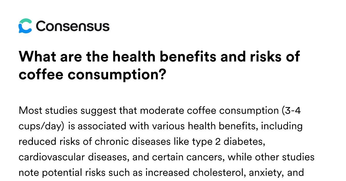 What Are The Health Benefits And Risks Of Coffee Consumption ...