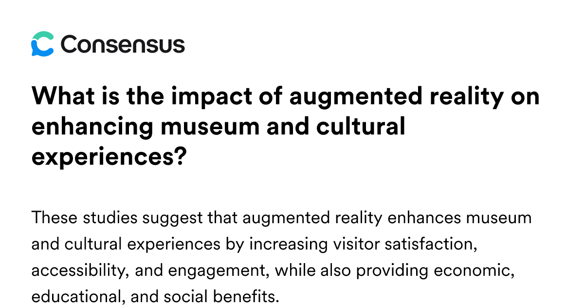 What Is The Impact Of Augmented Reality On Enhancing Museum And ...