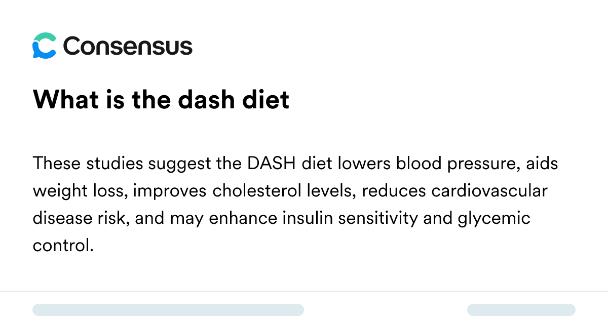 What Is The Dash Diet - Consensus Academic Search Engine