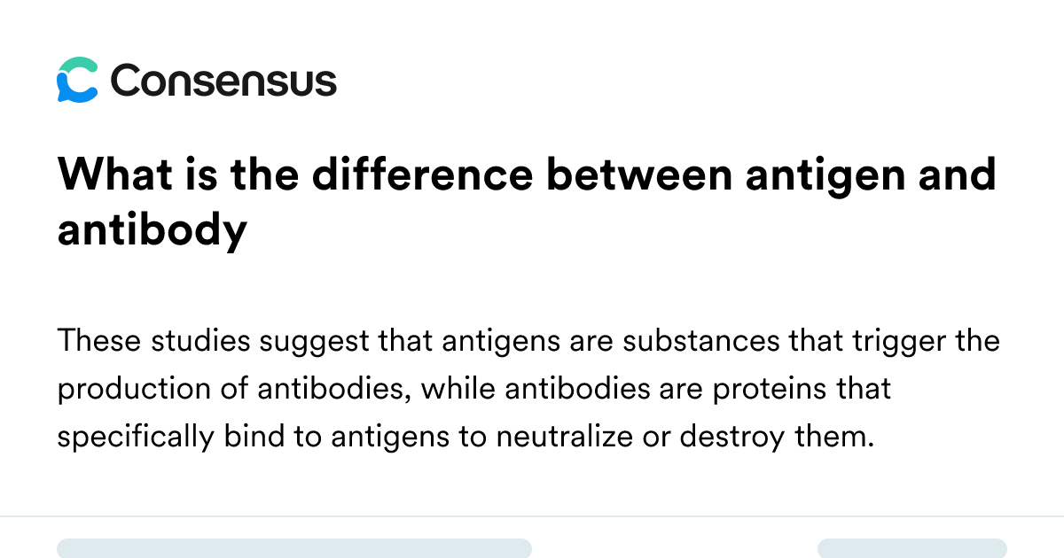 What Is The Difference Between Antigen And Antibody - Consensus ...
