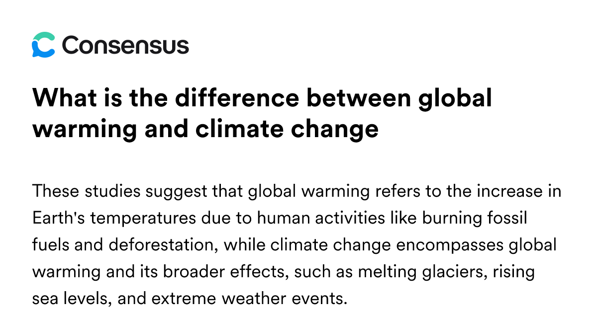 What Is The Difference Between Global Warming And Climate Change ...