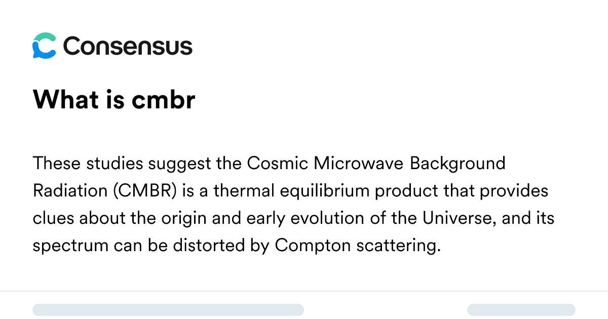 What Is Cmbr - Consensus Academic Search Engine