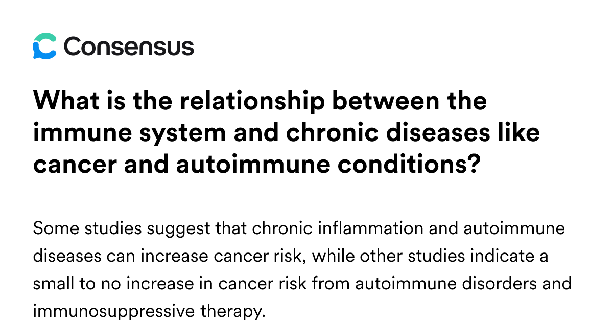What Is The Relationship Between The Immune System And Chronic Diseases ...