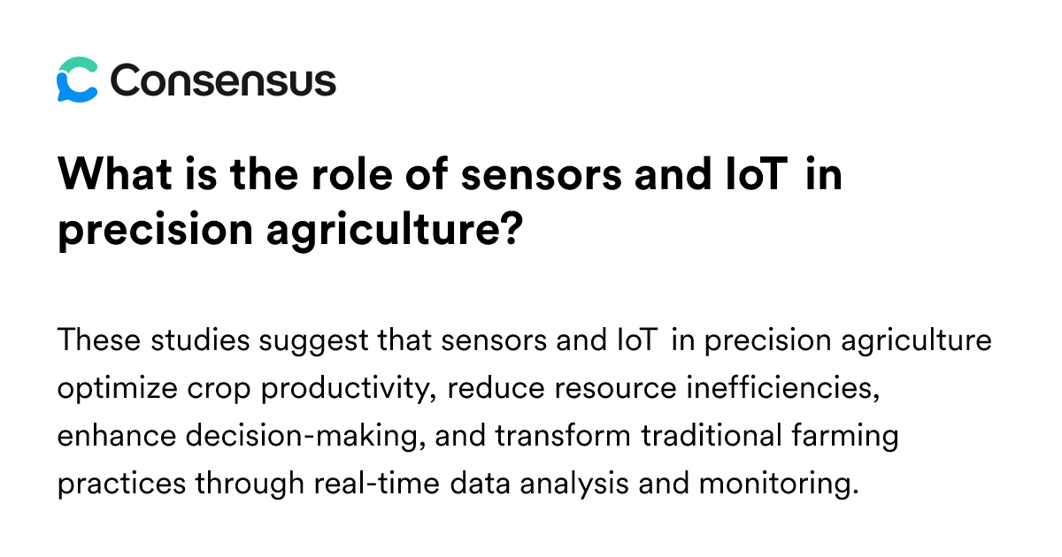 What Is The Role Of Sensors And IoT In Precision Agriculture ...