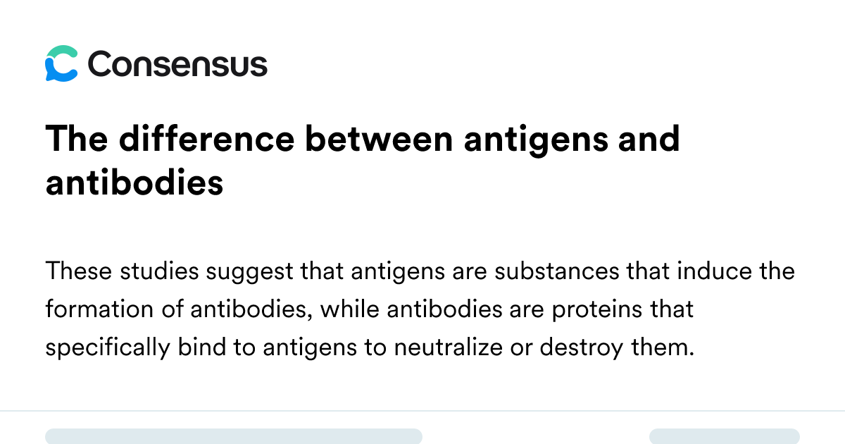 The Difference Between Antigens And Antibodies - Consensus Academic ...