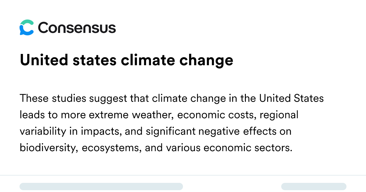 United States Climate Change - Consensus Academic Search Engine