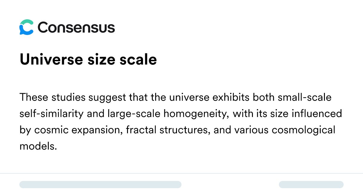 Universe Size Scale - Consensus Academic Search Engine