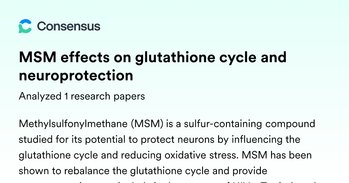msm glutathione production - an overview EMERALD LABS MSM 1000mg -
