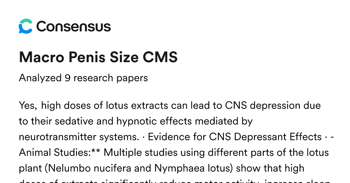 Macro Penis Size CMS - Consensus
