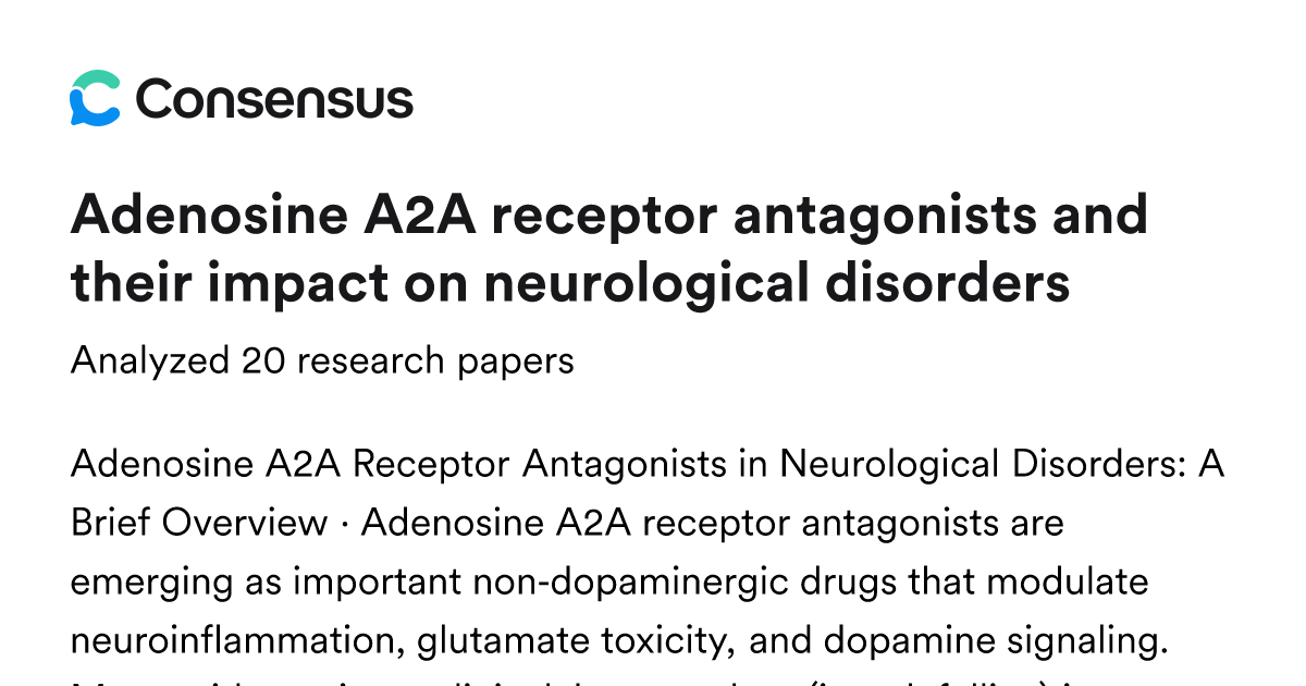 Adenosine A2A receptor antagonists and their impact on neurological ...