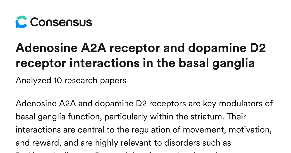 Adenosine A2A receptor and dopamine D2 receptor interactions in the ...