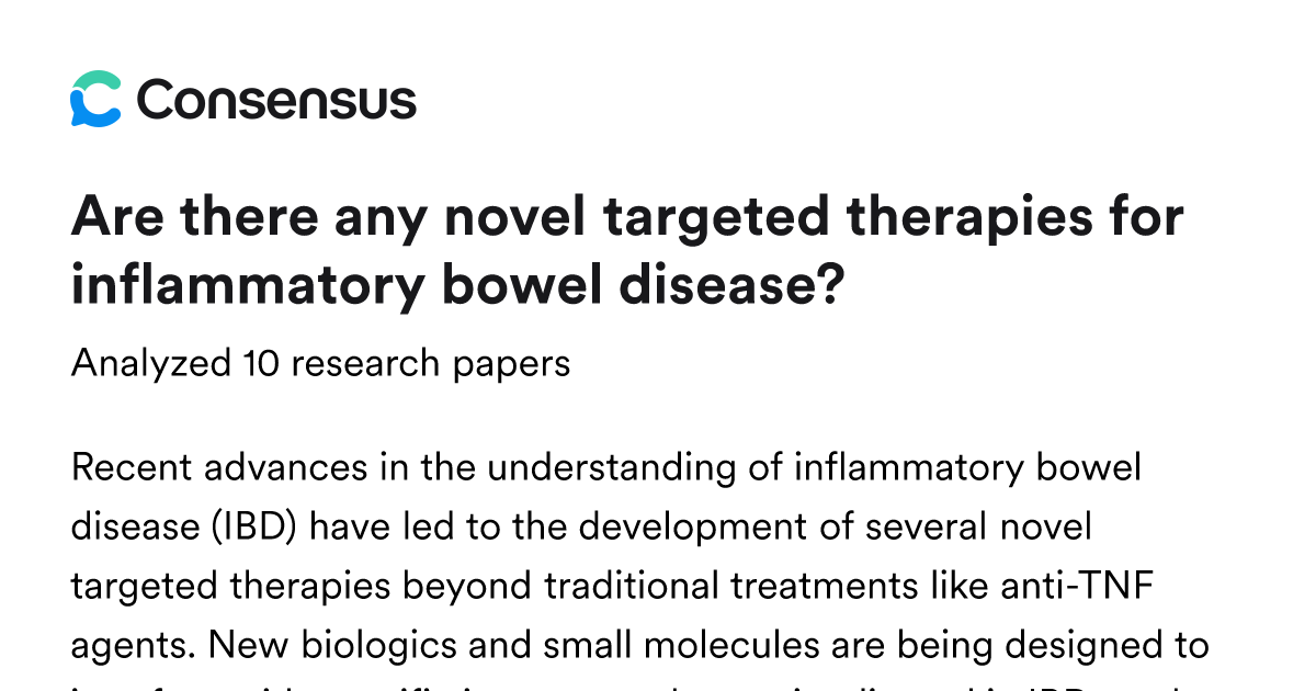 Are there any novel targeted therapies for inflammatory bowel disease ...