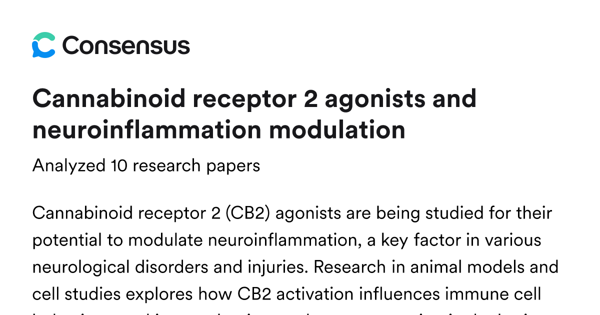 Cannabinoid receptor 2 agonists and neuroinflammation modulation ...