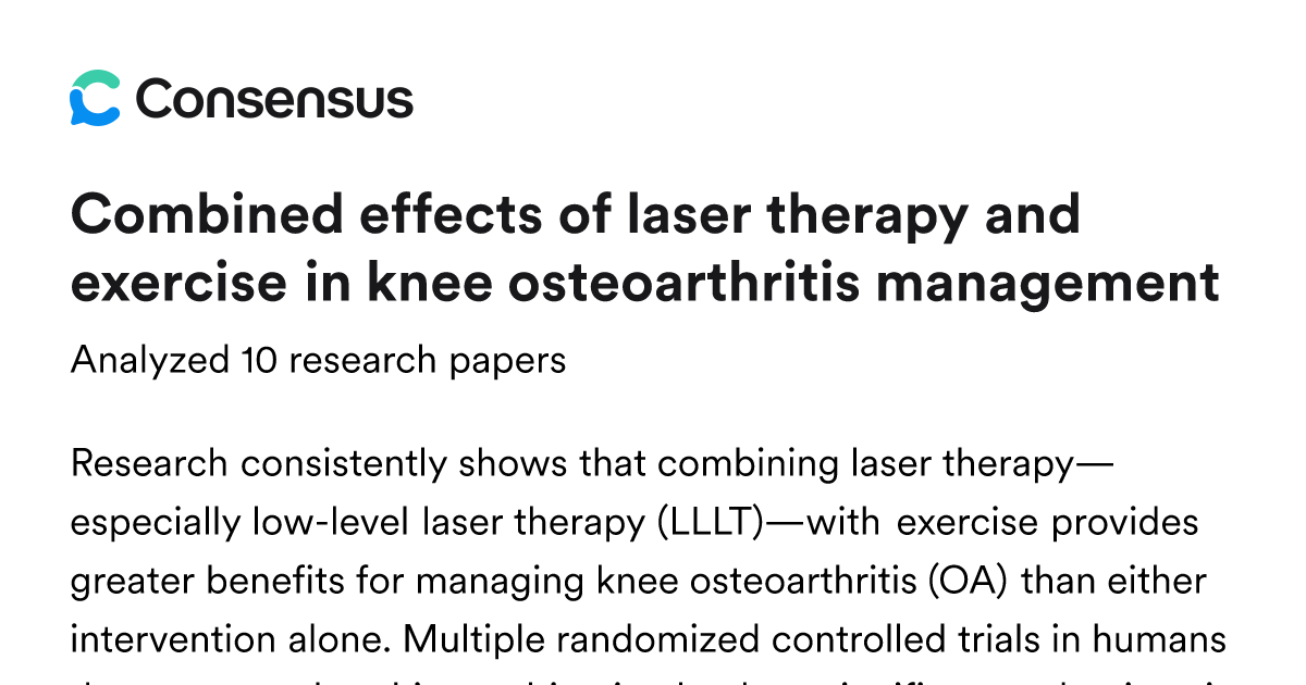 Combined effects of laser therapy and exercise in knee osteoarthritis ...