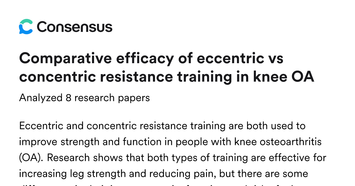 Comparative efficacy of eccentric vs concentric resistance training in ...